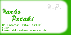 marko pataki business card
